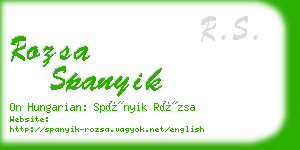 rozsa spanyik business card